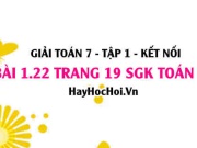 Bài 1.22 SGK Toán 7 tập 1 Kết nối tri thức